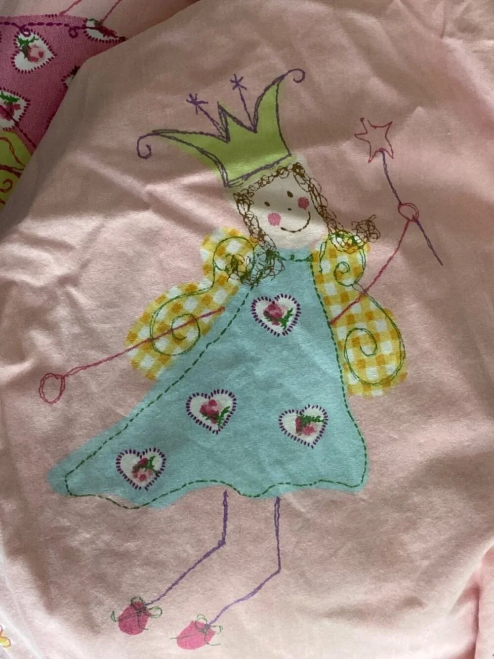 Laura Ashley Mother Child Bed Sheet Fitted Fun Fairy Pink Fairy Princess
